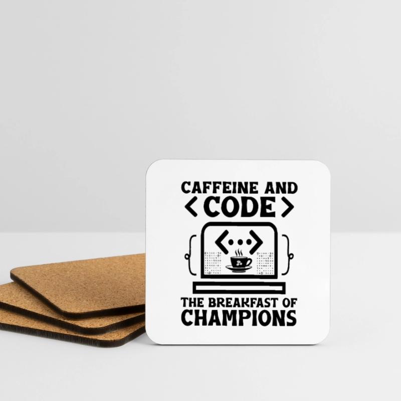 Café Codage Programmeur Codeur Développeur Nerd Coff Dessous de verre (lot de 4)