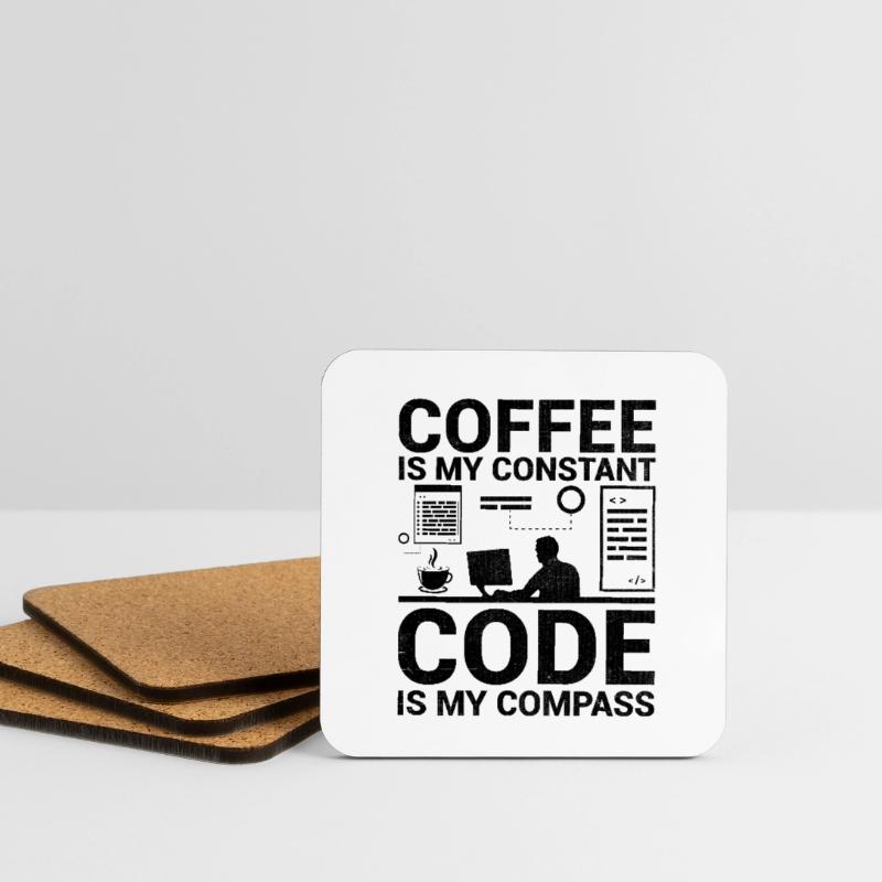 Café Codage Programmeur Codeur Développeur Nerd Coff Dessous de verre (lot de 4)