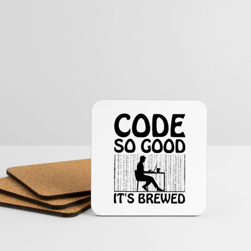 Café Codage Programmeur Codeur Développeur Nerd Coff Dessous de verre (lot de 4)