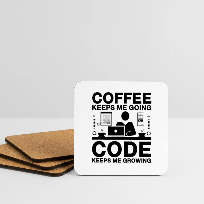 Coffee Coding Programmer Coder Developer Nerd Coff Coasters (set of 4)