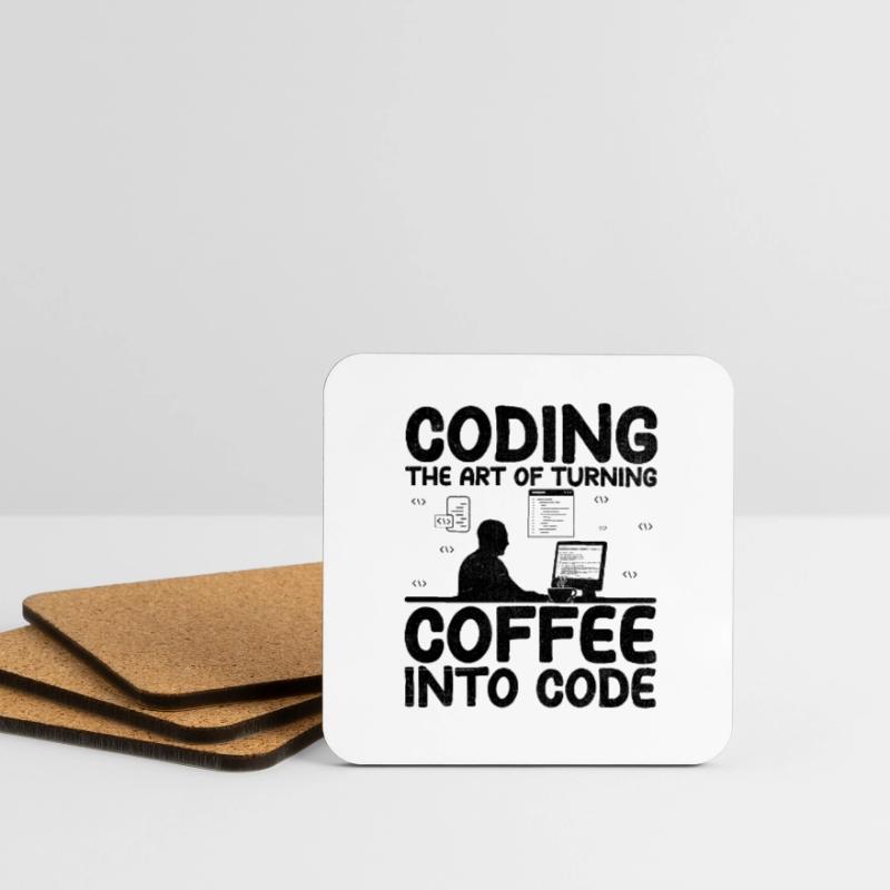 Kaffee-Codierung Programmierer Programmierer Entwickler Nerd Coff Untersetzer (4er-Set)