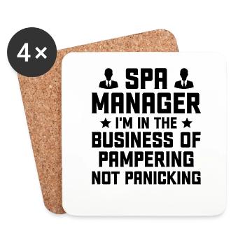 SPA-Manager Job Wellness Lustiges SPA-Management Sayi - Untersetzer (4er-Set) - Weiß - Vorne