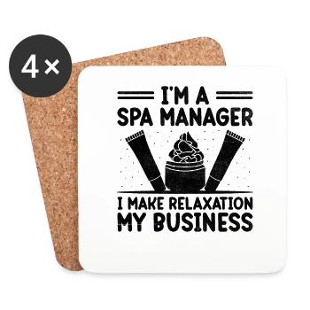 SPA-Manager Job Wellness Lustiges SPA-Management Sayi - Untersetzer (4er-Set) - Weiß - Vorne