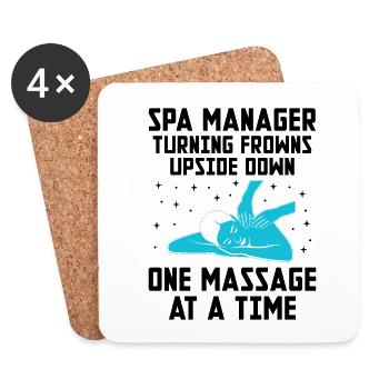 SPA-Manager Job Wellness Lustiges SPA-Management Sayi - Untersetzer (4er-Set) - Weiß - Vorne