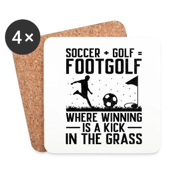 Footgolf Player Foot Golf Footgolfers Foot spielen - Untersetzer (4er-Set) - Weiß - Vorne