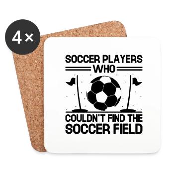 Footgolf Joueur Foot Golf Jouer Footgolfers Foot - Dessous de verre (lot de 4) - blanc - Devant