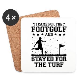 Joueur de footgolf Foot Golf Jouer Footgolfers Foot - Dessous de verre (lot de 4) - blanc - Devant