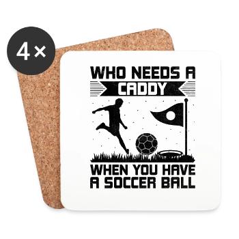 Footgolf Player Foot Golf Footgolfers Foot spielen - Untersetzer (4er-Set) - Weiß - Vorne