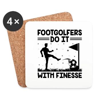 Footgolf Joueur Foot Golf Jouer Footgolfers Foot - Dessous de verre (lot de 4) - blanc - Devant