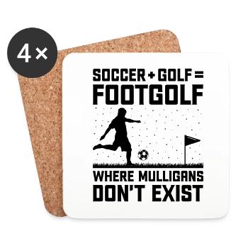 Footgolf Player Foot Golf Footgolfers Foot spielen - Untersetzer (4er-Set) - Weiß - Vorne