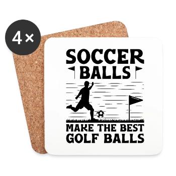Footgolf Player Foot Golf Footgolfers Foot spielen - Untersetzer (4er-Set) - Weiß - Vorne