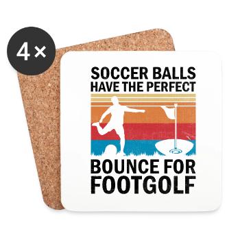 Footgolf Joueur Foot Golf Jouer Footgolfers Foot - Dessous de verre (lot de 4) - blanc - Devant