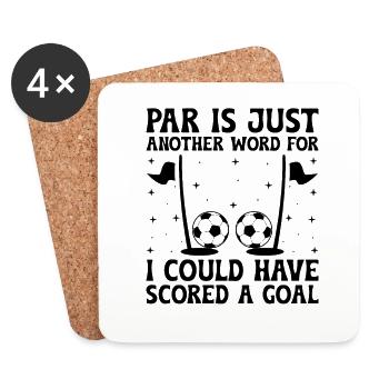 Footgolf Joueur Foot Golf Jouer Footgolfers Foot - Dessous de verre (lot de 4) - blanc - Devant