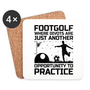 Footgolf Player Foot Golf Footgolfers Foot spielen - Untersetzer (4er-Set) - Weiß - Vorne