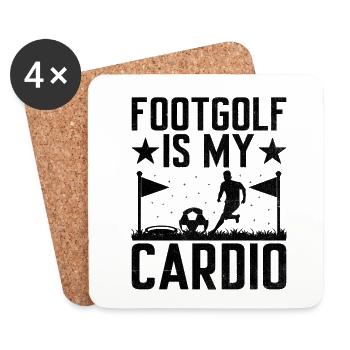 Footgolf Player Foot Golf Footgolfers Foot spielen - Untersetzer (4er-Set) - Weiß - Vorne