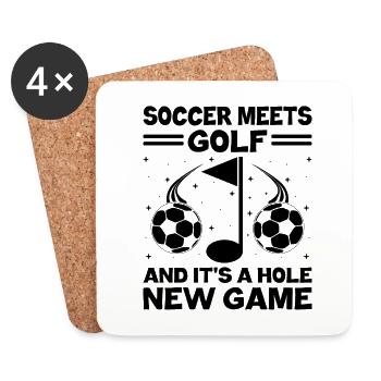 Footgolf Player Foot Golf Footgolfers Foot spielen - Untersetzer (4er-Set) - Weiß - Vorne