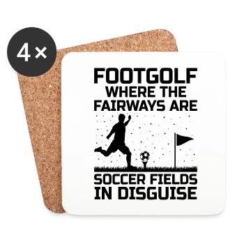 Footgolf Player Foot Golf Footgolfers Foot spielen - Untersetzer (4er-Set) - Weiß - Vorne