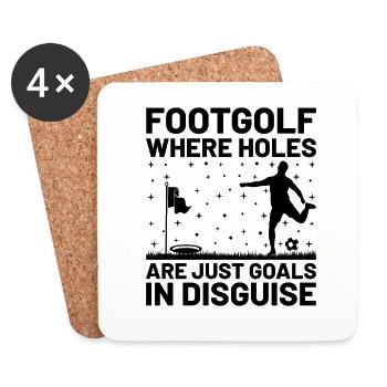 Footgolf Player Foot Golf Footgolfers Foot spielen - Untersetzer (4er-Set) - Weiß - Vorne
