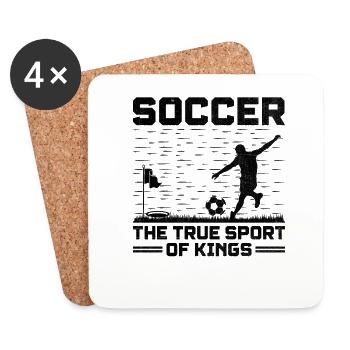 Footgolf Joueur Foot Golf Jouer Footgolfers Foot - Dessous de verre (lot de 4) - blanc - Devant