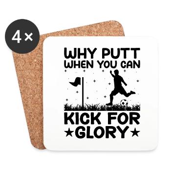Footgolf Player Foot Golf Footgolfers Foot spielen - Untersetzer (4er-Set) - Weiß - Vorne
