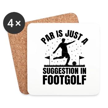 Footgolf Joueur Foot Golf Jouer Footgolfers Foot - Dessous de verre (lot de 4) - blanc - Devant