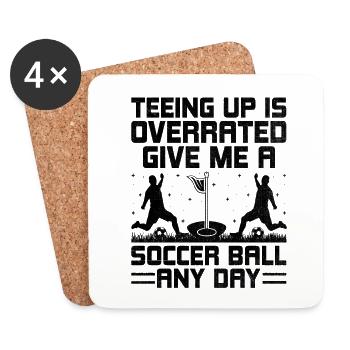 Footgolf Joueur Foot Golf Jouer Footgolfers Foot - Dessous de verre (lot de 4) - blanc - Devant