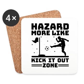 Footgolf Joueur Foot Golf Jouer Footgolfers Foot - Dessous de verre (lot de 4) - blanc - Devant