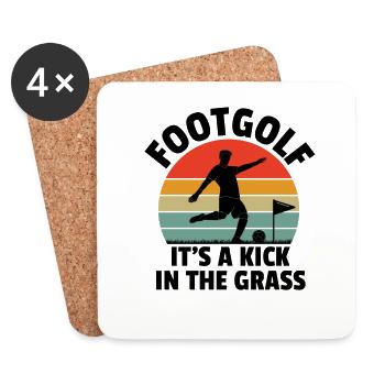 Footgolf Player Foot Golf Footgolfers Foot spielen - Untersetzer (4er-Set) - Weiß - Vorne