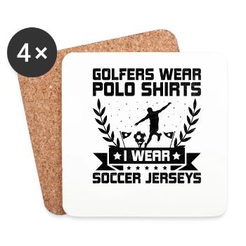 Footgolf Player Foot Golf Footgolfers Foot spielen - Untersetzer (4er-Set) - Weiß - Vorne