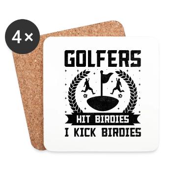 Footgolf Joueur Foot Golf Jouer Footgolfers Foot - Dessous de verre (lot de 4) - blanc - Devant