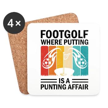 Footgolf Player Foot Golf Footgolfers Foot spielen - Untersetzer (4er-Set) - Weiß - Vorne