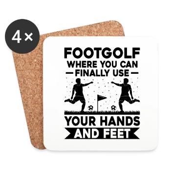Footgolf Player Foot Golf Footgolfers Foot spielen - Untersetzer (4er-Set) - Weiß - Vorne