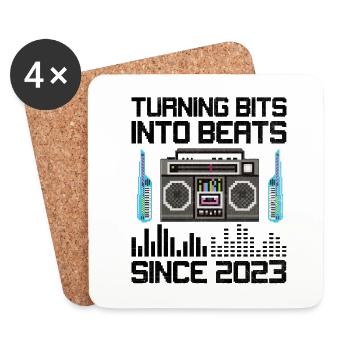 Chiptune Music Lover Groove to the Bleeps and Bloo - Coasters (set of 4) - white - Front