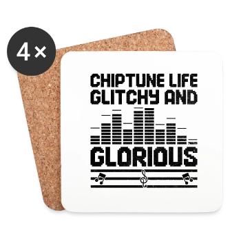 Chiptune Music Lover Groove to the Bleeps and Bloo - Coasters (set of 4) - white - Front