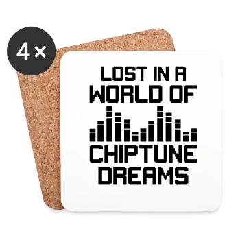 Chiptune Music Lover Groove to the Bleeps and Bloo - Coasters (set of 4) - white - Front