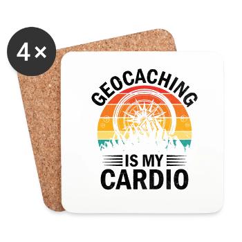 Geocaching Geocache Funny Geocacher Geocacher Sayi - Coasters (set of 4) - white - Front