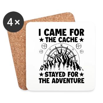 Géocaching Géocache Géocacher Funny Geocacher Sayi - Dessous de verre (lot de 4) - blanc - Devant