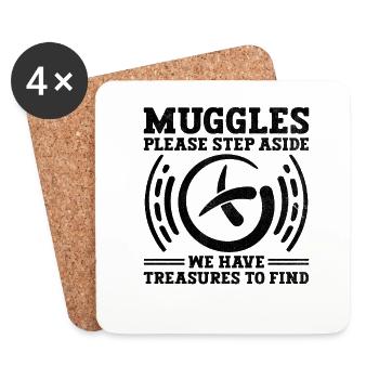 Geocaching Geocache Funny Geocacher Geocacher Sayi - Coasters (set of 4) - white - Front