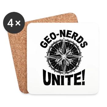 Geocaching Geocache Funny Geocacher Geocacher Sayi - Coasters (set of 4) - white - Front