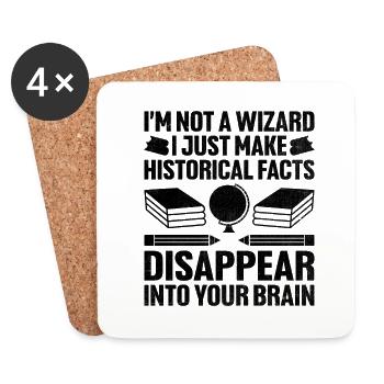 History Teacher Funny Historical Teachers Sayings - Coasters (set of 4) - white - Front