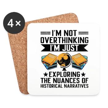 History Teacher Funny Historical Teachers Sayings - Coasters (set of 4) - white - Front