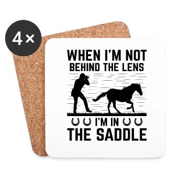 Photographie de cheval Équitation Chevaux Hobby Ph - Dessous de verre (lot de 4) - blanc - Devant