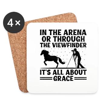 Horse Photography Horseback Riding Horses Hobby Ph - Coasters (set of 4) - white - Front