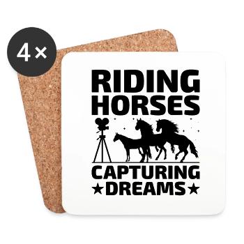 Pferdefotografie Reiten Pferde Hobby Ph - Untersetzer (4er-Set) - Weiß - Vorne