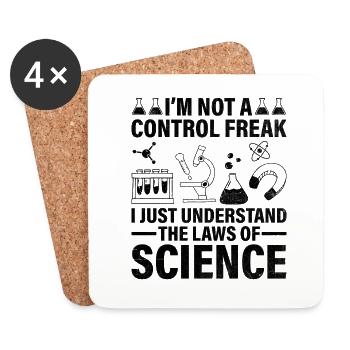Professeur de sciences Professeur d’école Biologie Chimie P - Dessous de verre (lot de 4) - blanc - Devant