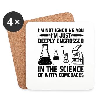 Professeur de sciences Professeur d’école Biologie Chimie P - Dessous de verre (lot de 4) - blanc - Devant