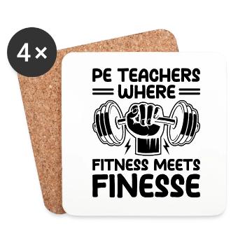Sportlehrer Sportlehrer Schullehrer - Untersetzer (4er-Set) - Weiß - Vorne