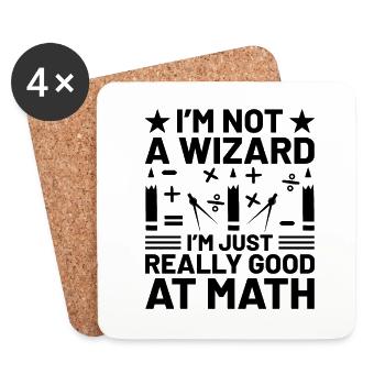 Professeur de mathématiques Professeur d’école Professeur de mathématiques drôle S - Dessous de verre (lot de 4) - blanc - Devant