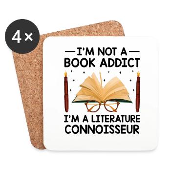 Professeur de littérature Professeur d’école Professeur drôle S - Dessous de verre (lot de 4) - blanc - Devant