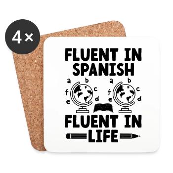 Foreign Language Teacher School Languages Teachers - Coasters (set of 4) - white - Front